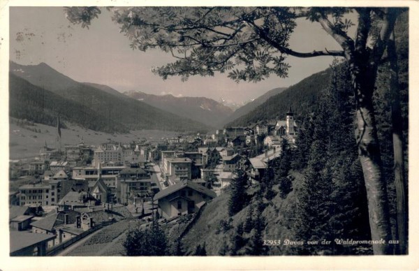 Davos von der waldpromenade aus Vorderseite
