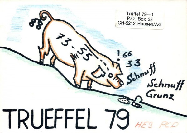 QSL- Karten, Trueffel 79, Hausen Vorderseite