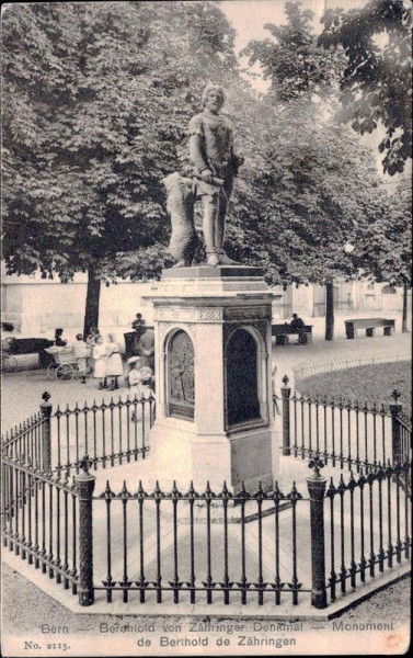 Bern, Berchtold von Zähringer Denkmal Vorderseite