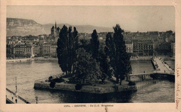 Genvève. Ile J.J. Rousseau. 1926 Vorderseite