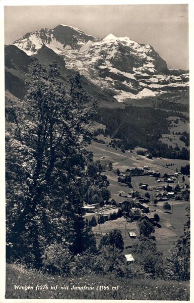 Wengen mit Jungfrau, 1938 Vorderseite