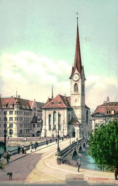 Zürich, Frauenmünster Vorderseite