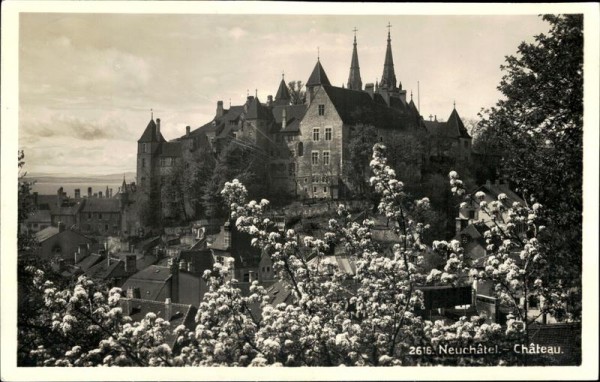 Neuchâtel, Château Vorderseite