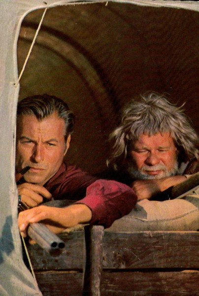 Lex Barker und Ralf Wolter in einer Szene von Winnetou 1. Teil Vorderseite