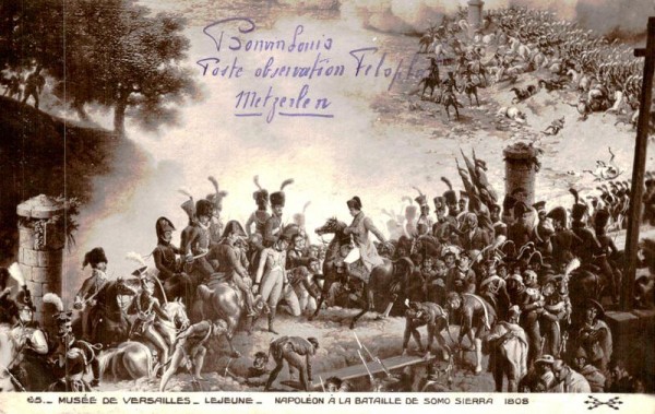 Napoléon à la bataille de Somo Sierra 1808 Vorderseite