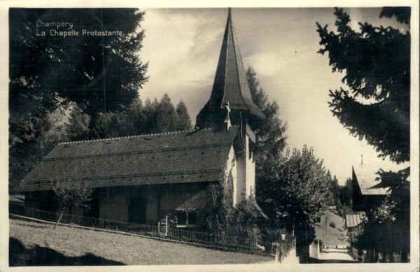 Champery, La Chapelle Protestante Vorderseite