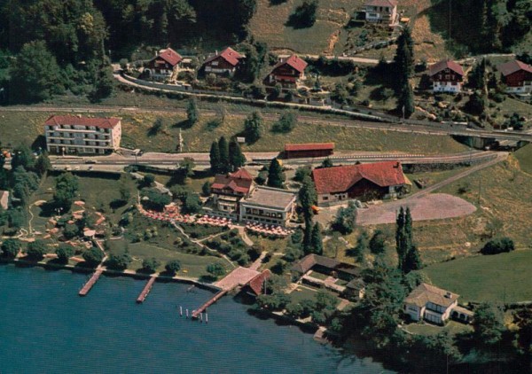Strandhotel-Restaurant Hermitage, Luzern-Seeburg  -  Flugaufnahmen Vorderseite