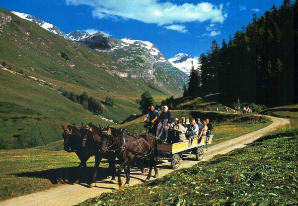 Pferde-Ausflugs-Omnibus Sils Fextal Vorderseite