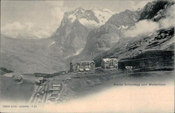 Kleine Scheidegg und Wetterhorn (3692 m) Vorderseite