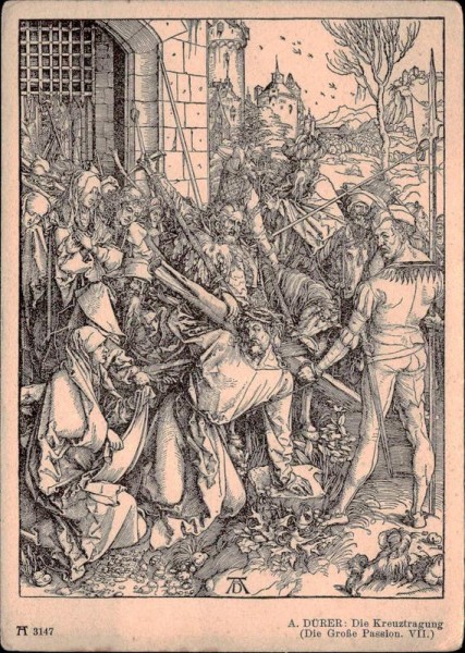 A. Dürer, die Kreuztragung, die grosse Passion Vorderseite