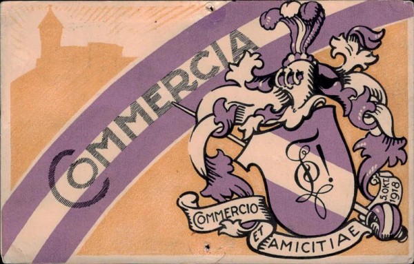 Commercio et Amicitiae, 1918 Vorderseite