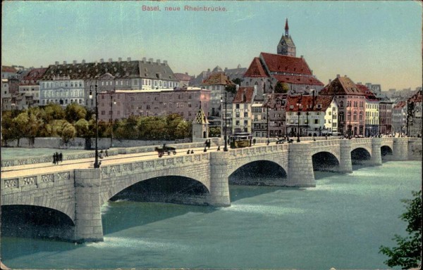 Basel, neue Rheinbrücke. Vorderseite