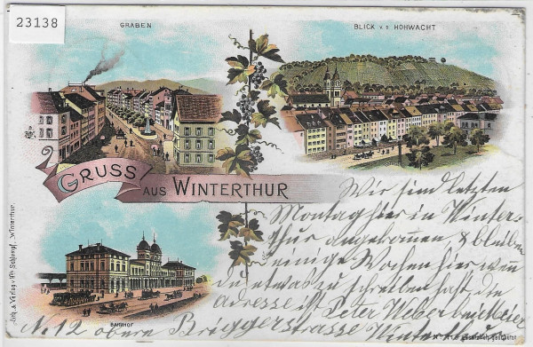 Gruss aus Winterthur - Litho 1902