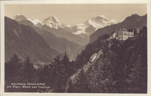 Interlaken, Heimwehfluh mit Eiger, Mönch und Jungfrau