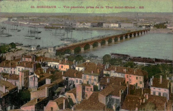 Bordeaux-Vue générale, prise de la Tour Saint-Michel Vorderseite