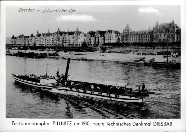 Dresden, Personendampfer Pillnitz, REPRODUKTION Vorderseite