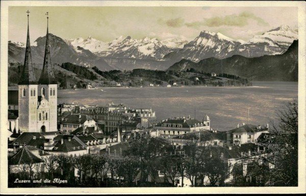 Luzern und die Alpen Vorderseite