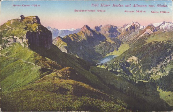 Hoher Kasten mit Altmann und Säntis