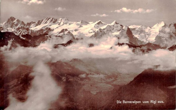 Die Berneralpen vom Rigi-Kulm aus Vorderseite