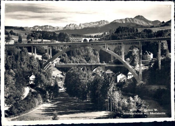 St. Gallen, Sitterbrücken Vorderseite