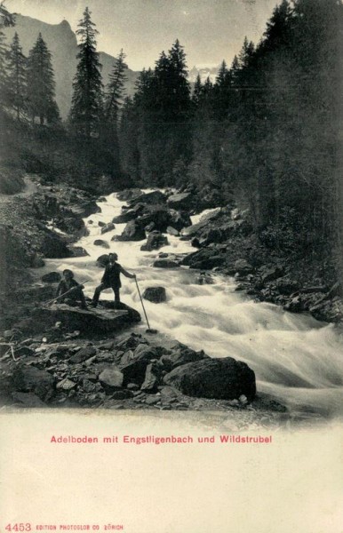 Adelboden mit Engstligenbach und Wildstrubel Vorderseite
