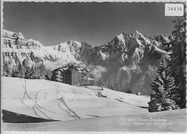 Flums-Grossberg - Hotel Alpin mit Sichelkamm im Winter en hiver