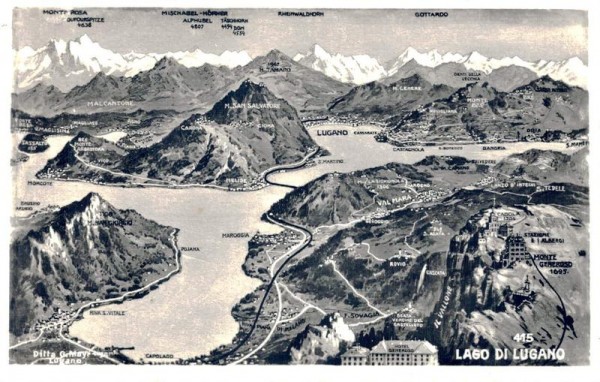 Lago di Lugano, Panorama Vorderseite