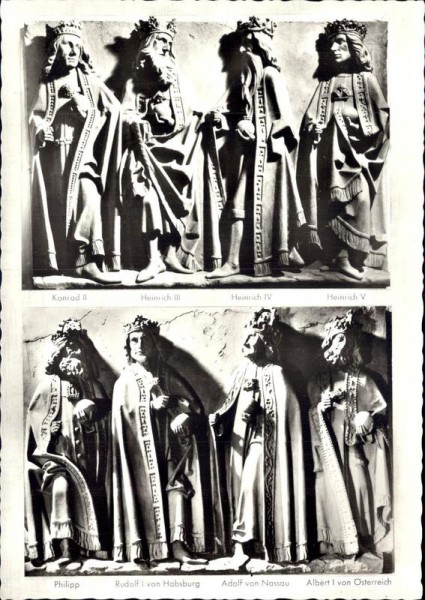Reliefs der 8 deutschen Kaiser im Dom Vorderseite
