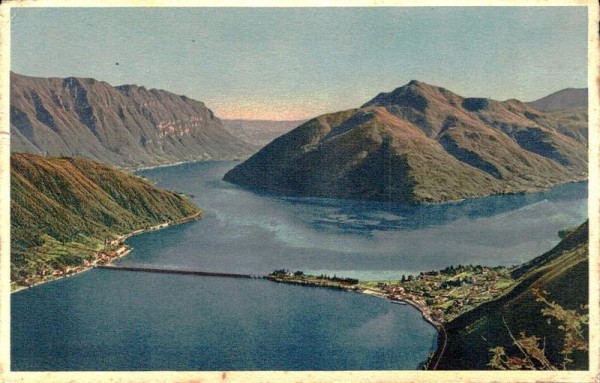 Lago di Lugano. Ponte di Melide. 1947 Vorderseite