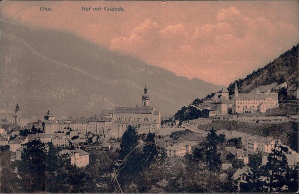 Chur/Hof mit Calanda Vorderseite