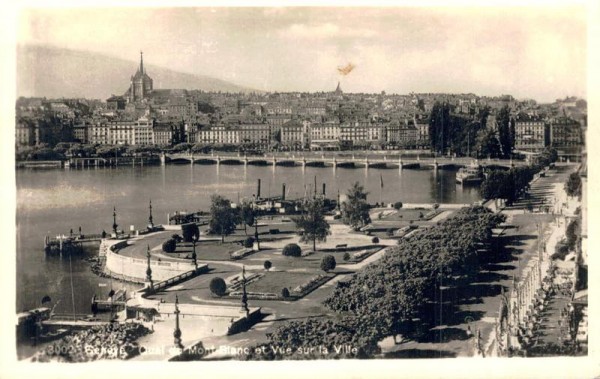 Genève. Quai du Mont-Blanc, et vue sur la Villa Vorderseite