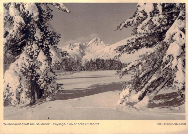 Winterlandschaft bei St.Moritz Vorderseite