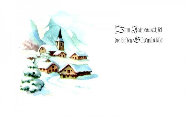 Zum Jahreswechsel die besten Glückwünsche Vorderseite