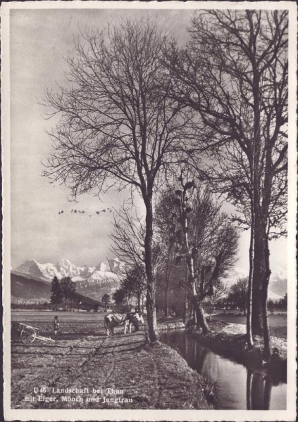 Thun, Landschaft bei Thun Vorderseite