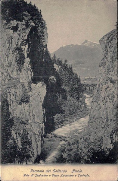 Ferrovia del Gottardo, Gola di Stalvedro, Airolo Vorderseite