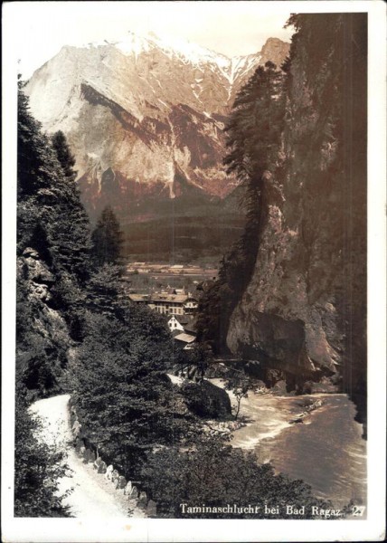 Taminaschlucht bei Bad Ragaz Vorderseite