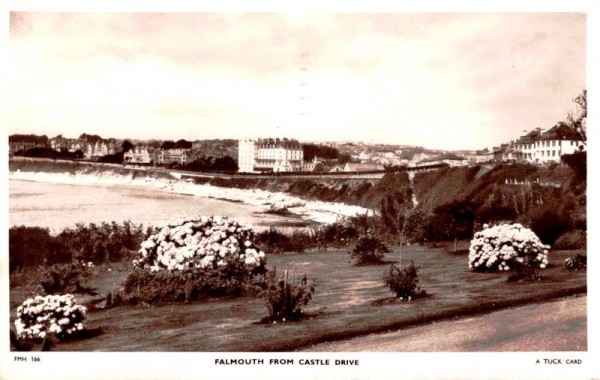 Falmouth from Castle Drive, Cornwall in England Vorderseite