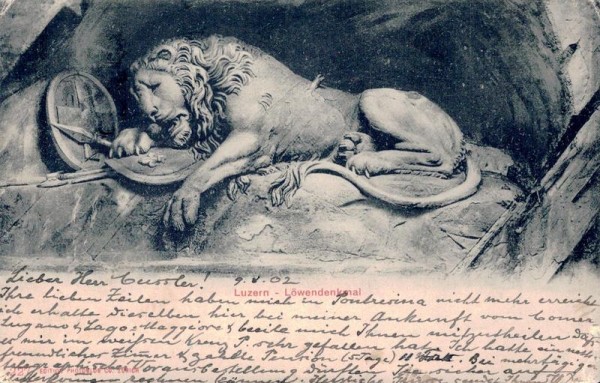 Luzern - Löwendenkmal Vorderseite