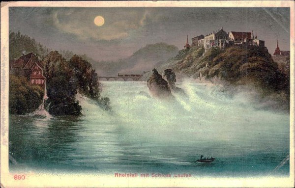 Rheinfall mit Schloss Laufen Vorderseite