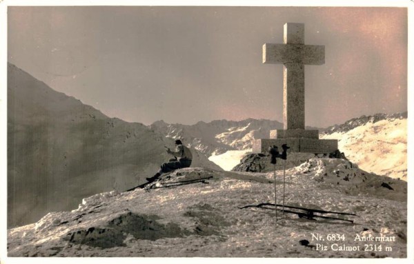 Andermatt, Piz Calmot. 1949 Vorderseite