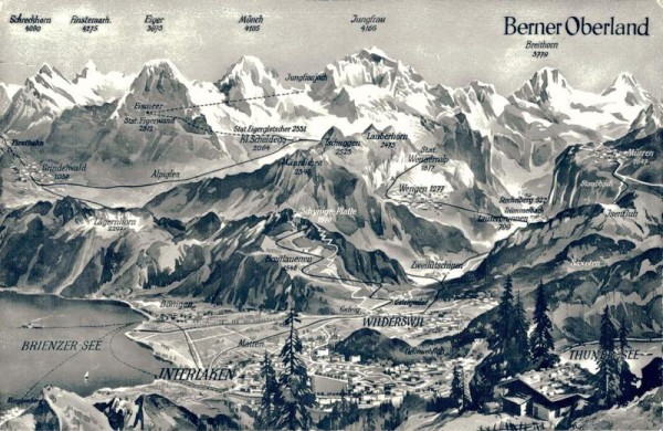 Interlaken mit Berner Oberland Vorderseite