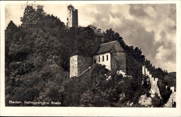Baden Schlossruine Stein Vorderseite