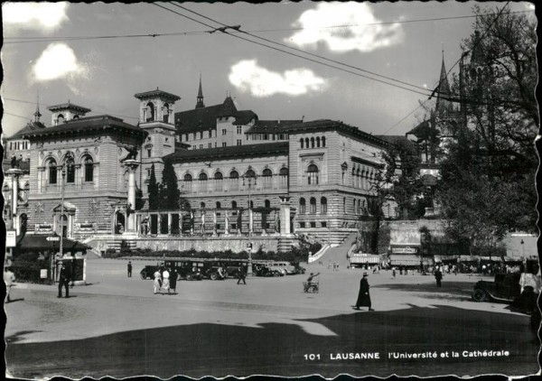 Lausanne - l'Université et la Cathédrale Vorderseite