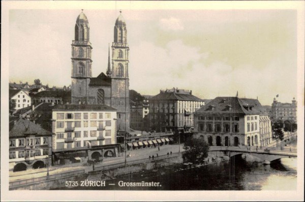 Zürich - Grossmünster Vorderseite