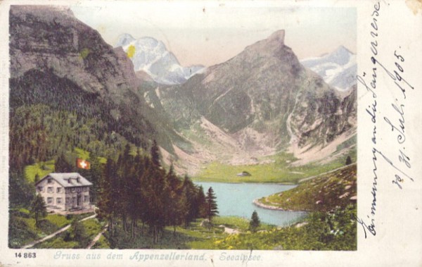 Gruss aus dem Appenzellerland. Seealpsee