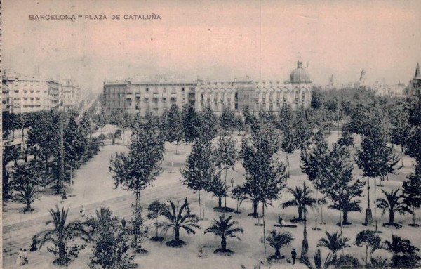 Barcelona. Plaza de Cataluña Vorderseite