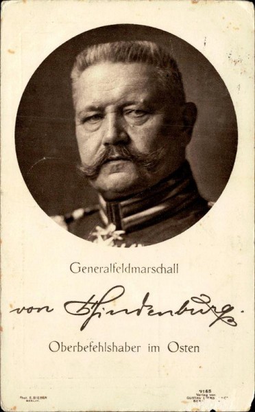 Generalfeldmarschall von Hindenburg Vorderseite