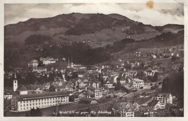 Wald (619 m) gegen Alp Scheidegg