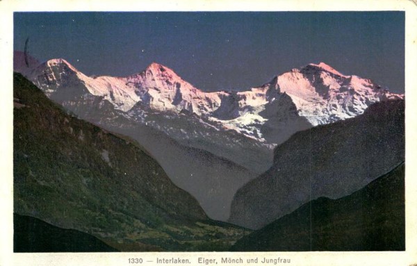 Interlaken; Eiger Mönch und Jungfrau Vorderseite