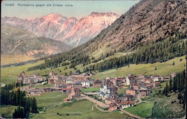 Pontresina gegen die Cresta mora Vorderseite